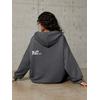 3 İplik Antrasit Stay Strong Baskılı Unisex Hoodie