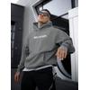 3 İplik Antrasit Belıever Baskılı Unisex Hoodie