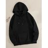 3 İplik Baskısız Unisex Hoodie 