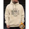 3 İplik Bej Stay Baskılı Unisex Hoodie