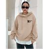 3 İplik Bej Unisex Cherısh Tıme Baskılı Hoodie