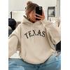 3 İplik Bej Texas Baskılı Unisex Sweatshirt