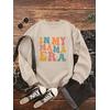 3 İplik Bej In My Mama Baskılı Unisex Sweatshirt