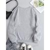 3 İplik Gri Unisex Çiçek Baskılı Sweatshirt