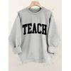 3 İplik Gri Teach Baskılı Unisex Sweatshirt