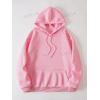 3 İplik Pembe Unisex Nice Baskılı Hoodie