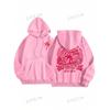 3 İplik Pembe Dalm Days Baskılı Unisex Hoodie