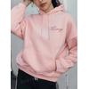 3 İplik Pembe Berry Baskılı Unisex Hoodie