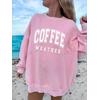 3 İplik Pembe Coffe Baskılı Unisex Sweatshirt