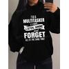 3 İplik Siyah Forget Baskılı Unisex Hoodie