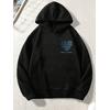 3 İplik Siyah More Money Baskılı Unisex Hoodie