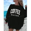 3 İplik Siyah Coffe Baskılı Unisex Sweatshirt