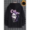 CALL ME 3 İPLİK SİYAH KAPŞONLU SWEAT