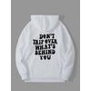 DONT TRIP OVER 3 İPLİK BEYAZ KAPŞONLU SWEAT