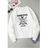 GHETTO İTS OUR RULES NOW 3 İPLİK BEYAZ SWEAT