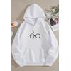 HARRY POTTER GÖZLIK 3 İPLİK BEYAZ KAPŞONLU SWEAT