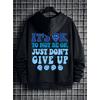 ITS OK TO NOT BE OK SİYAH 3 İPLİK KAPŞONLU SWEAT