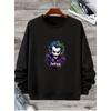 JOKER BASKILI 3 İPLİK SİYAH SWEAT