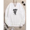 JUST DO İT BASKILI BEYAZ 3 İPLİK SWEAT