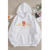 LOVE KİLLS BEYAZ 3 İPLİK KAPŞONLU SWEAT