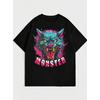 Monster Baskılı T-Shirt 