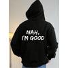 NAH IM GOOD SİYAH 3 İPLİKLİ KAPŞONLU SWEAT