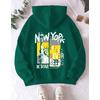 NEW YORK YEŞİL 3 İPLİK KAPŞONLU SWEAT