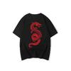 Red Dragon Baskılı Siyah T-Shirt 