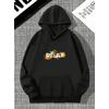 RELAX 3 İPLİK SİYAH KAPŞONLU SWEAT 