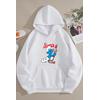 ŞİRİNLER SMURFNOFF 3 İPLİK BEYAZ KAPŞONLU SWEAT