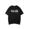 You Are Enough Baskılı Siyah T-Shirt 